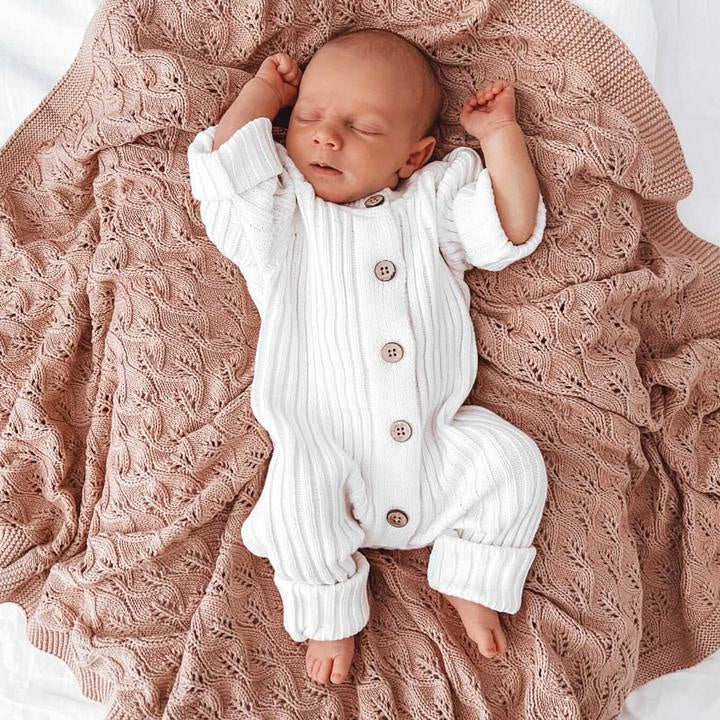 Little B's Ribbed Romper (milk)
