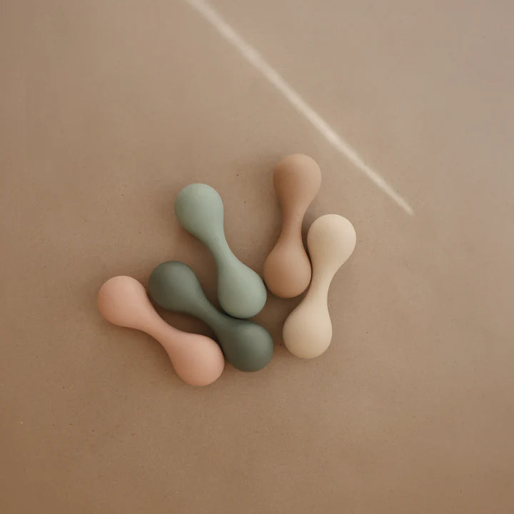 Mushie Silicone Toy Rattle (natural)
