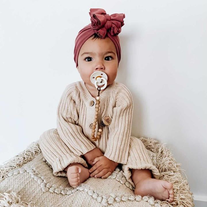 Little B's Ribbed Romper (honey milk)