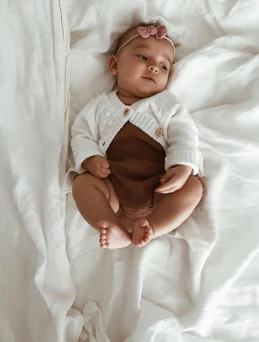 Mae and Rae Linen Bow (deep rose)
