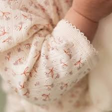 Nature Baby L/S Kimono Bodysuit Pointelle (dandelion)