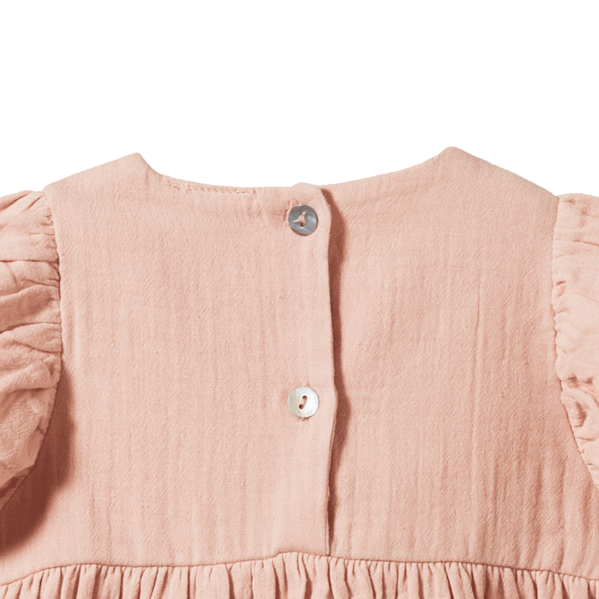 Nature Baby Albertine Muslin Dress (Rose Dust)