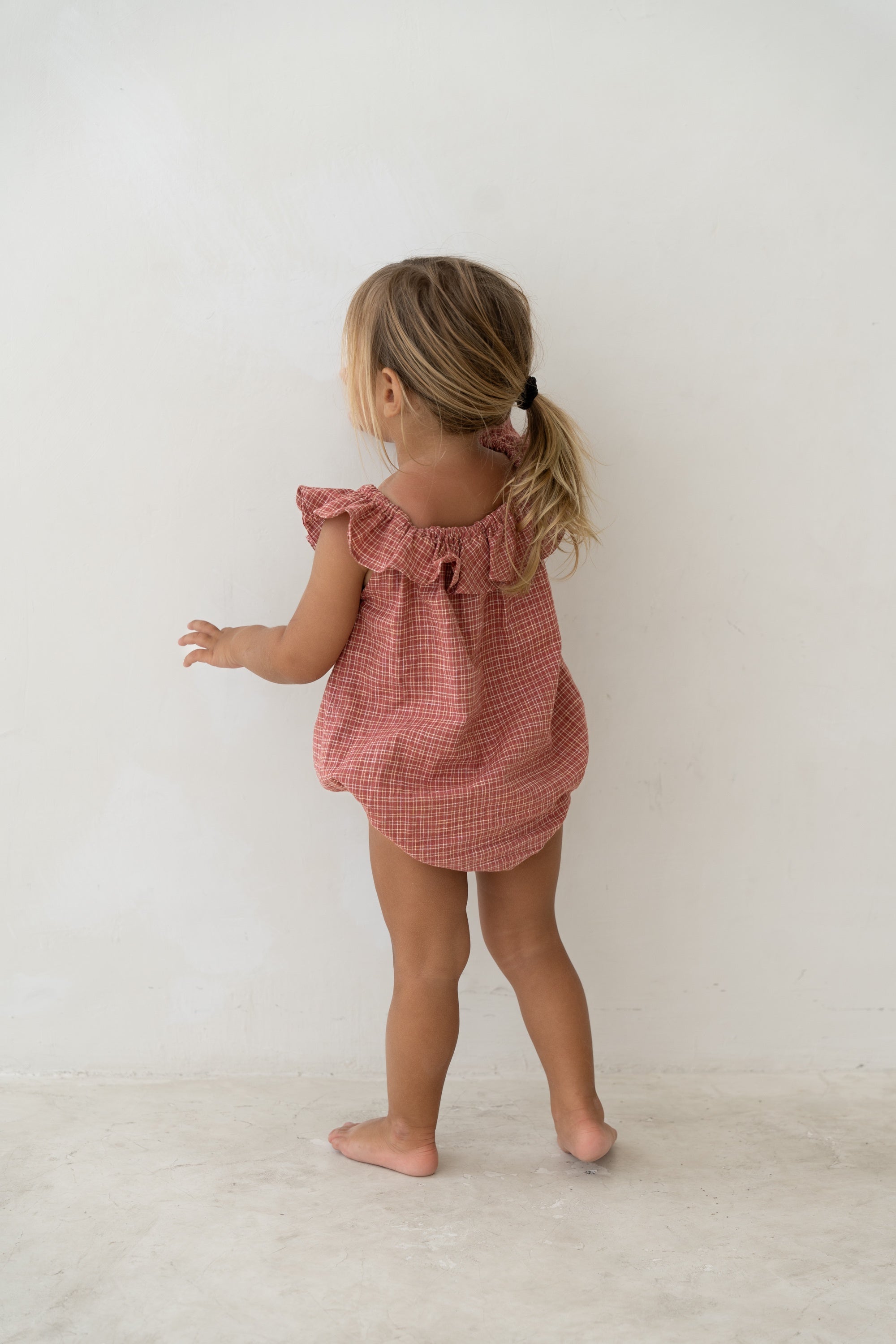 Illoura Pip Romper (red plaid)