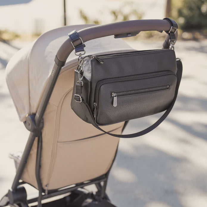 Oioi Multitasker Pram Caddy Vegan Leather (black)
