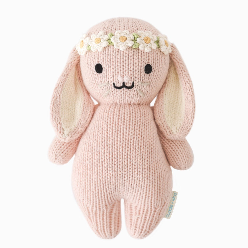 Cuddle and Kind Baby Bunny (rose with ivory floral)