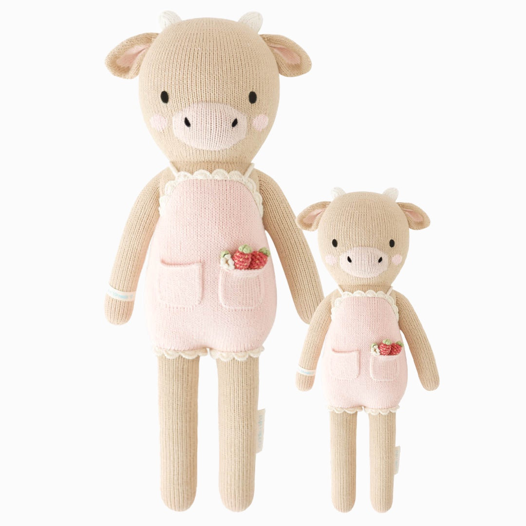 Cuddle and Kind Ava the Cow Powder Pink
