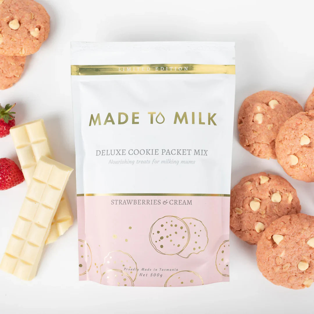 Made to Milk Deluxe Cookie Packet Mix (Strawberries and Cream)