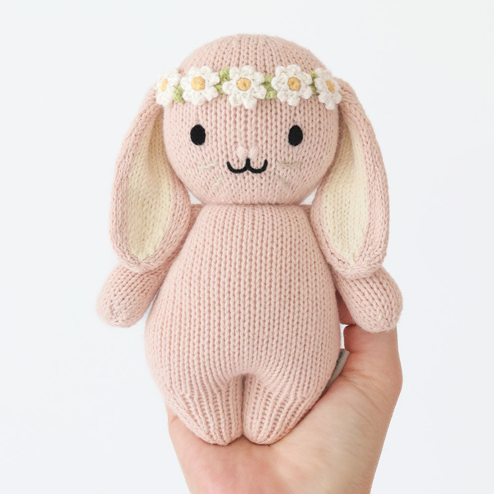 Cuddle and Kind Baby Bunny (rose with ivory floral)