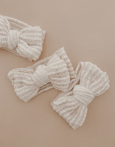 Mae and Rae Crochet Topknot (cream)