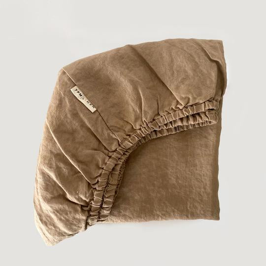 7 Pm Linen Bassinet Sheet (almond)