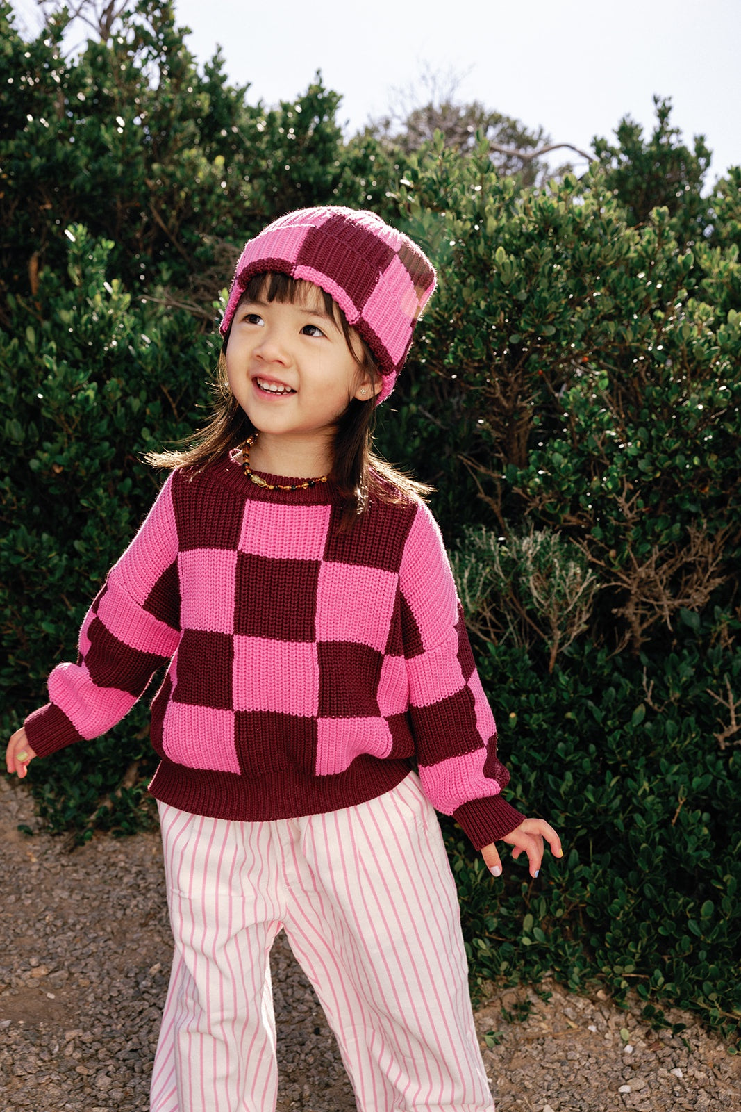 Sunday Siblings Knit - Bright Pink