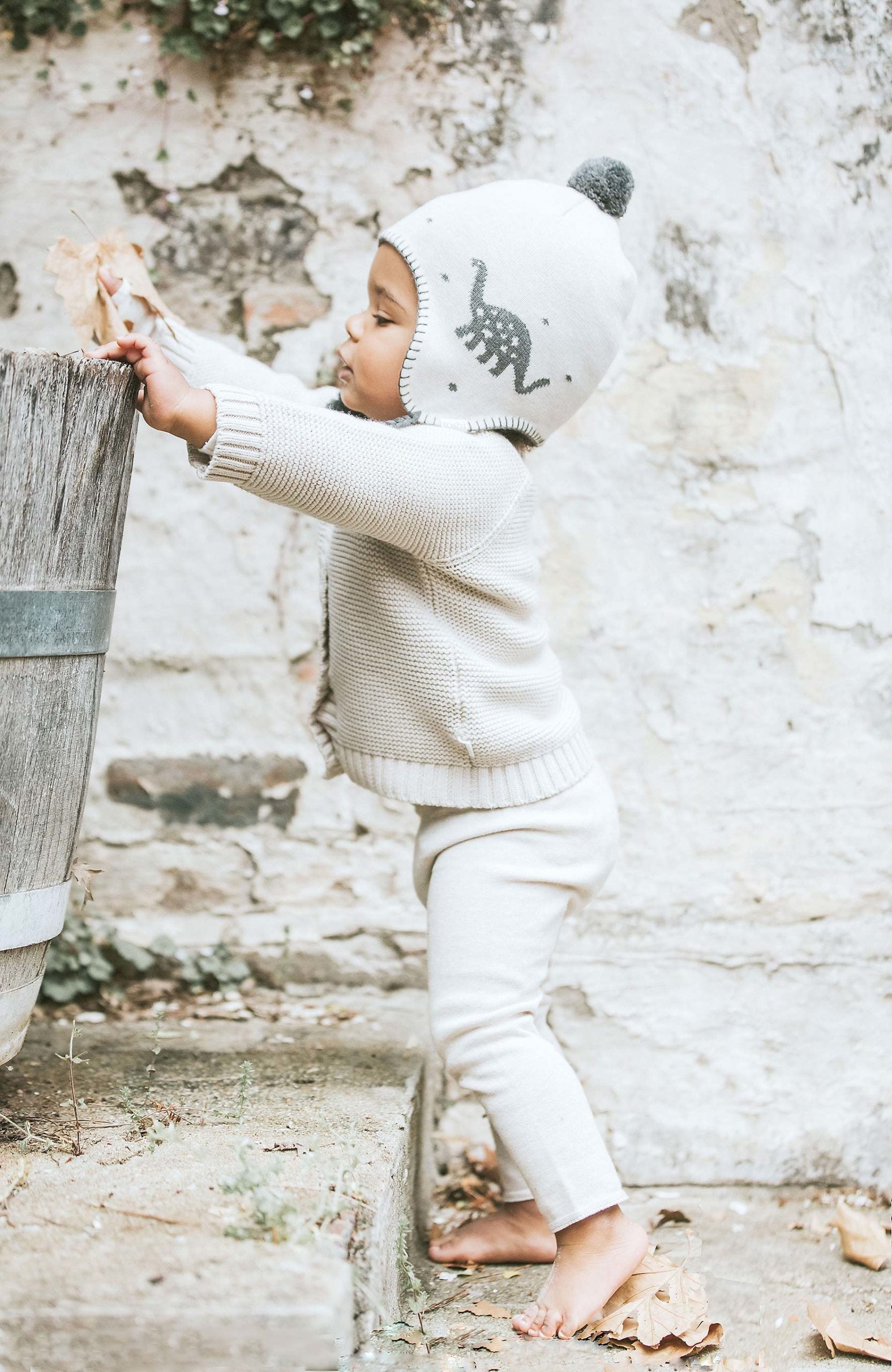 Toshi Organic Earmuff Storytime Beanie (dinosaur)