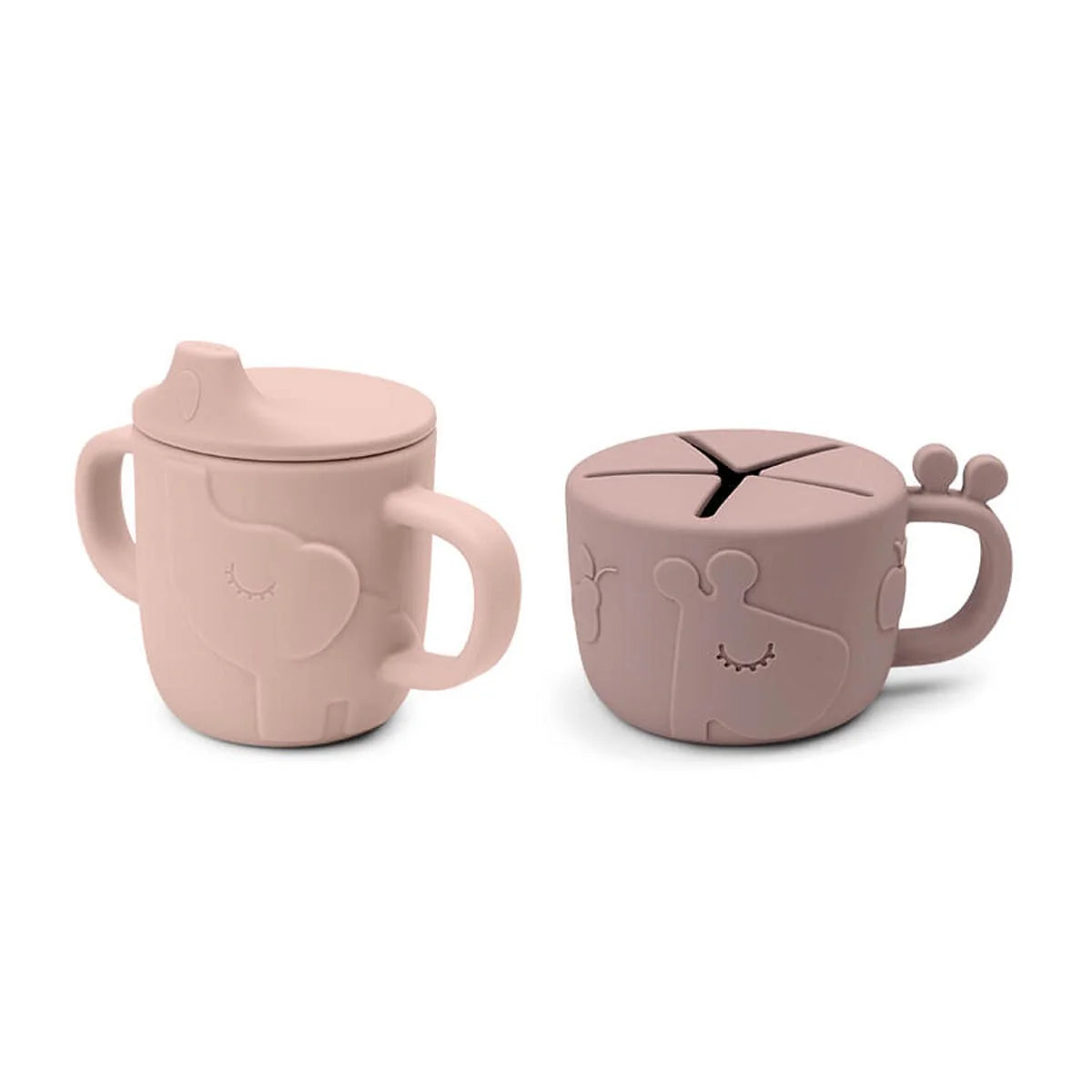 Done By Deer Peekaboo Spout /Snack Cup Set (powder)