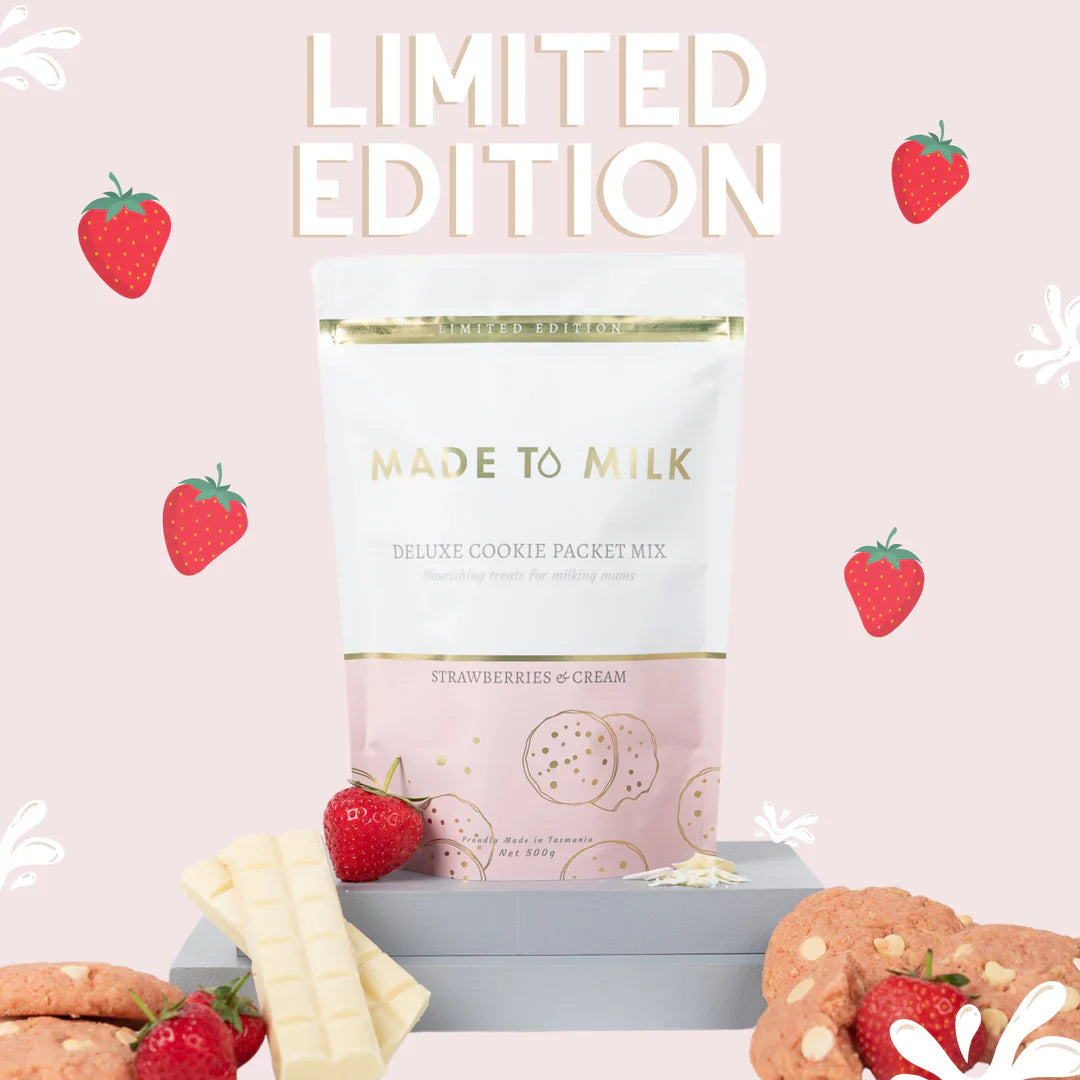 Made to Milk Deluxe Cookie Packet Mix (Strawberries and Cream)
