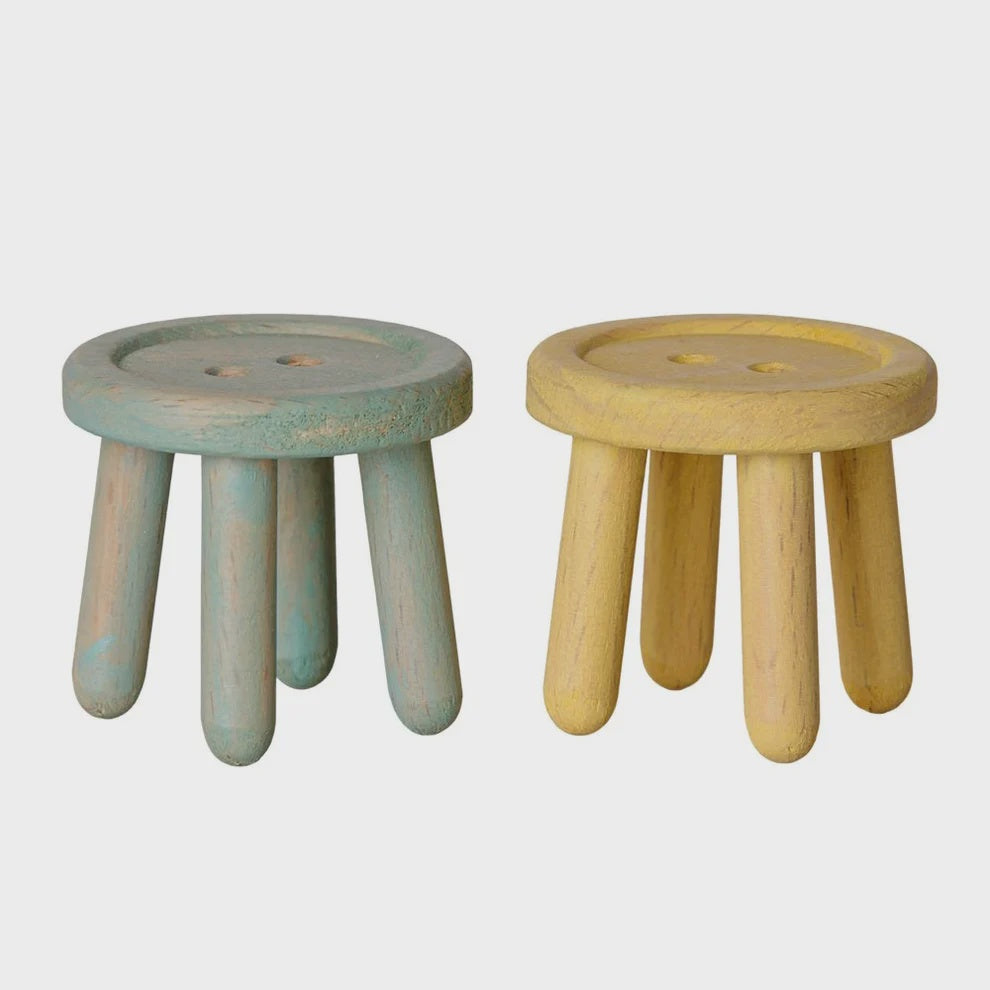 Maileg Stool Set Mouse (light yellow/ mint)