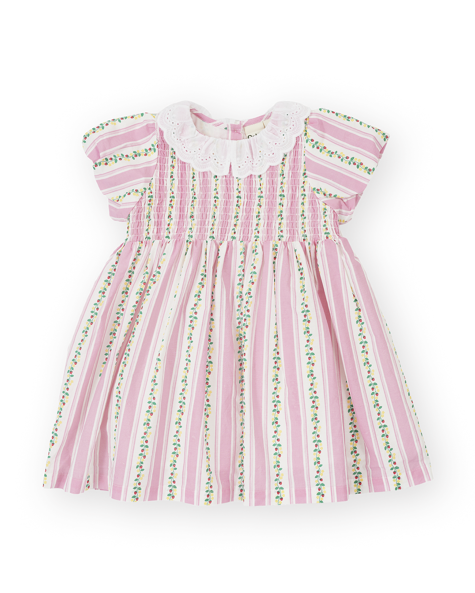 Goldie and Ace Antique Stripe Smocked Dress (strawberry flo)