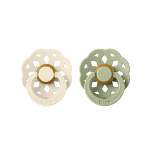 BIBS Denmark Boheme Pacifier Pack 2 Round Latex (Size 1)