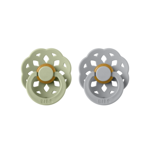 BIBS Denmark Boheme Pacifier Pack 2 Round Latex (Size 1)
