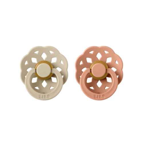 BIBS Denmark Boheme Pacifier Pack 2 Round Latex (Size 1)