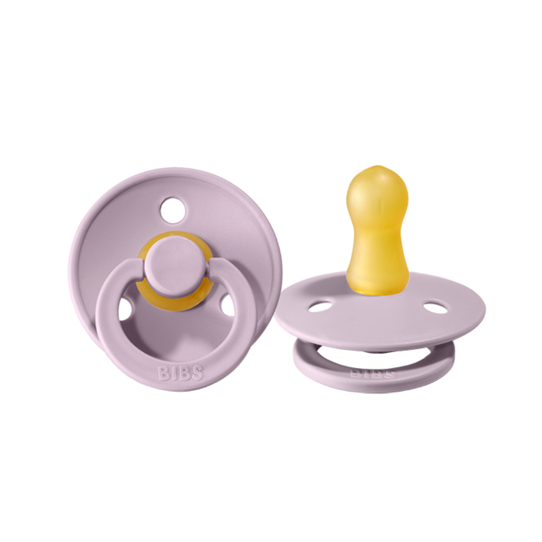 Bibs Denmark Dummies Colour  2pk Round Latex  (size 1)