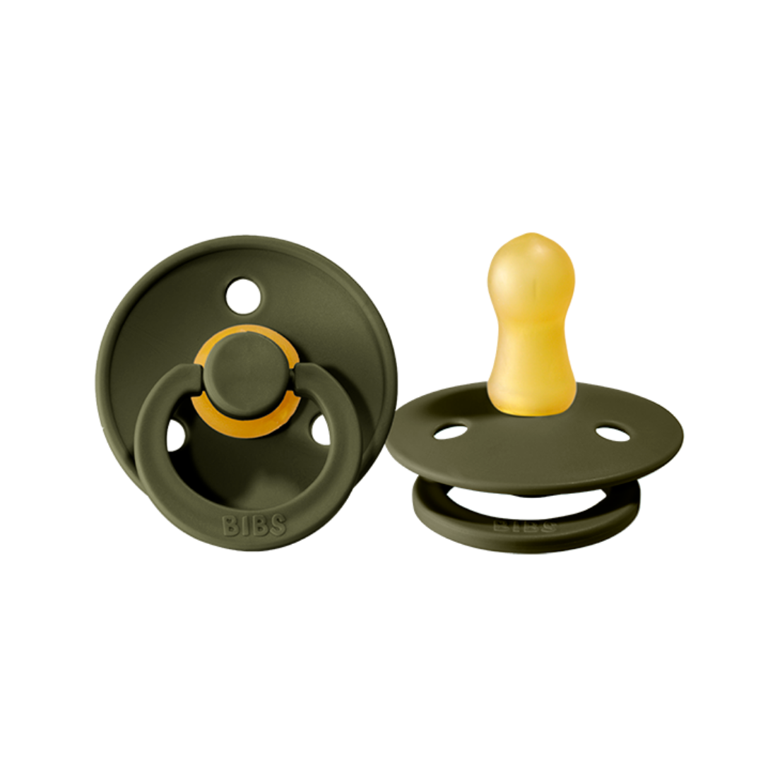Bibs Denmark Dummies Colour 2pk Round Latex  (size 2)