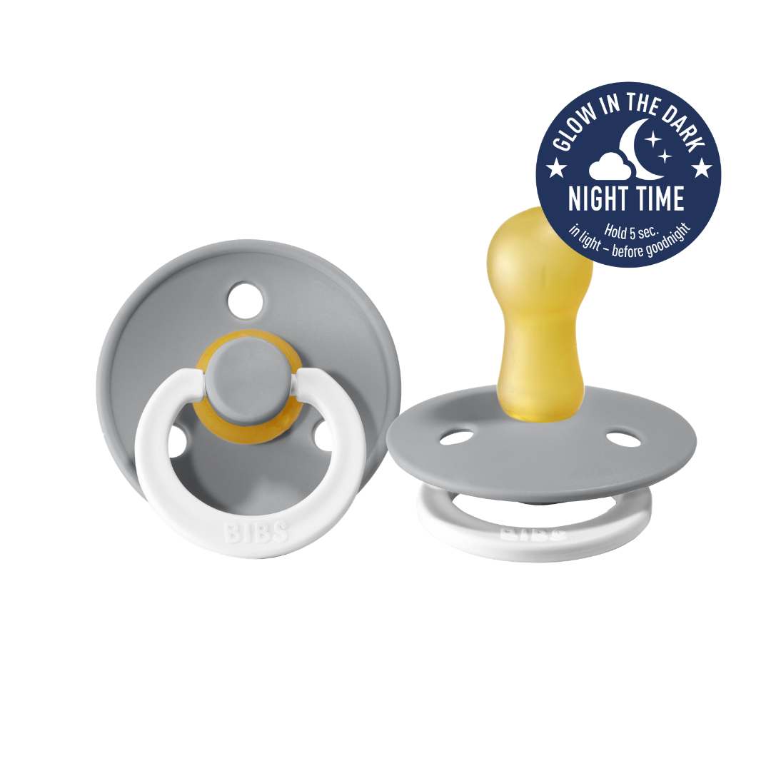 Bibs Denmark Dummies Colour  2pk Round Latex  (size 1)