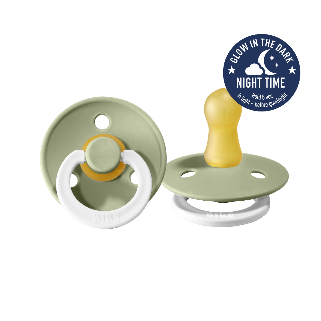 Bibs Denmark Dummies Colour  2pk Round Latex  (size 1)