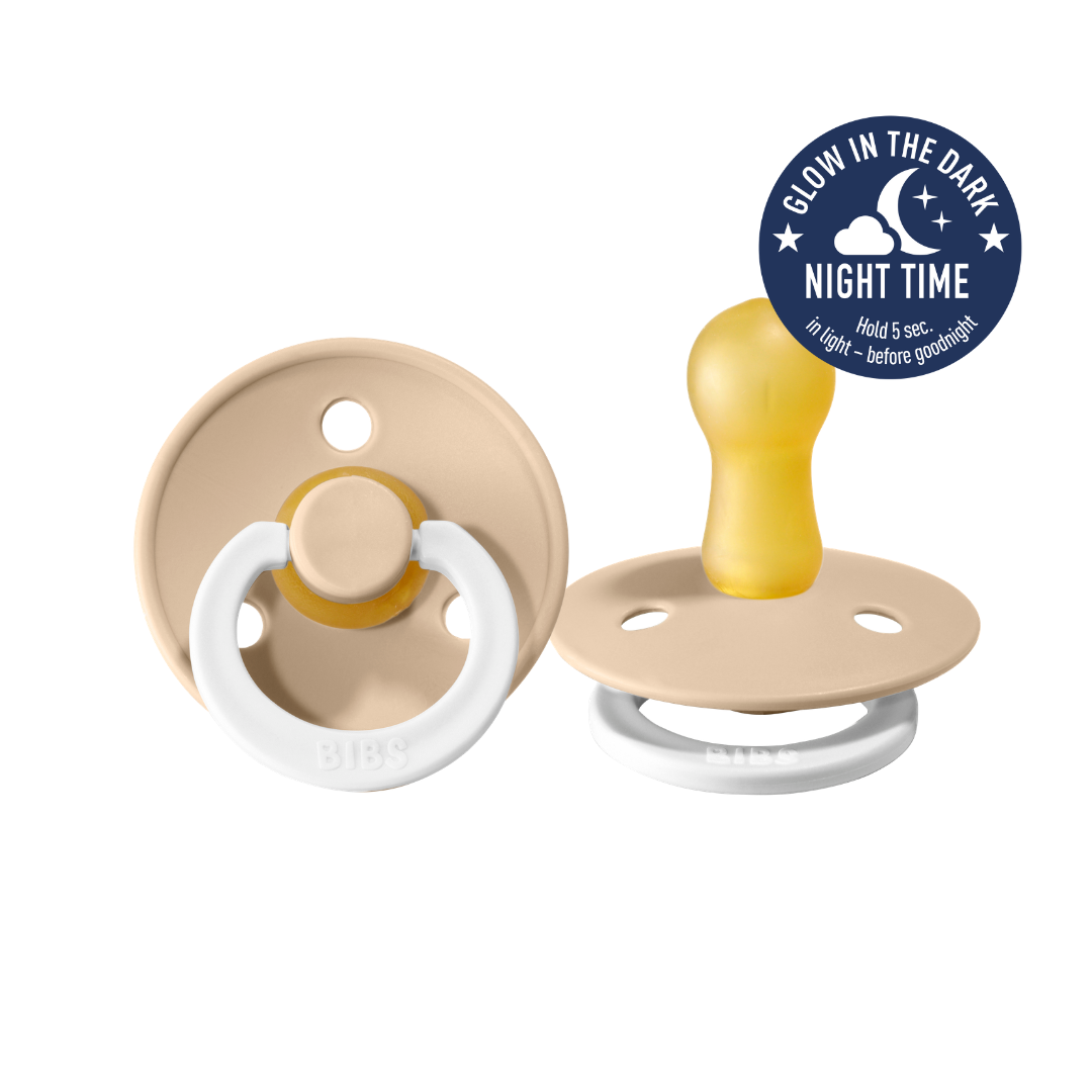 Bibs Denmark Dummies Colour  2pk Round Latex  (size 1)