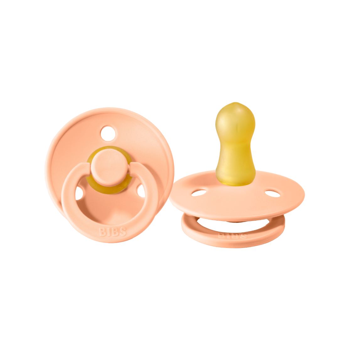 Bibs Denmark Dummies Colour  2pk Round Latex  (size 1)