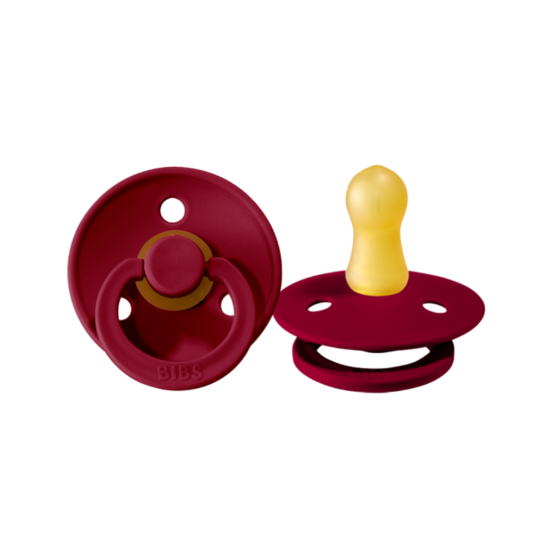 Bibs Denmark Dummies Colour 2pk Round Latex  (size 2)