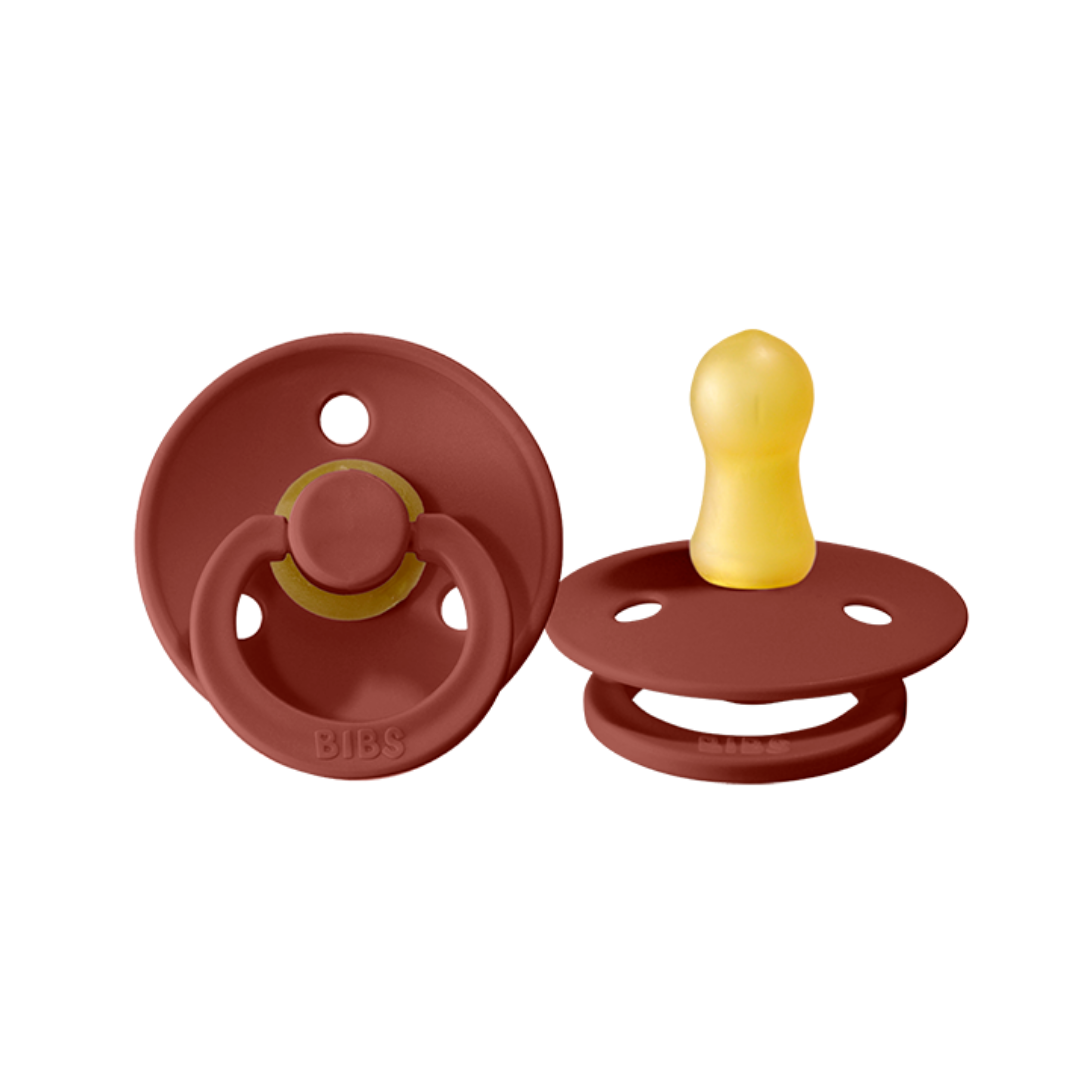 Bibs Denmark Dummies Colour 2pk Round Latex  (size 2)