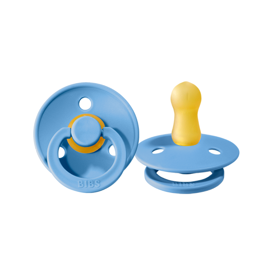 Bibs Denmark Dummies Colour  2pk Round Latex  (size 1)