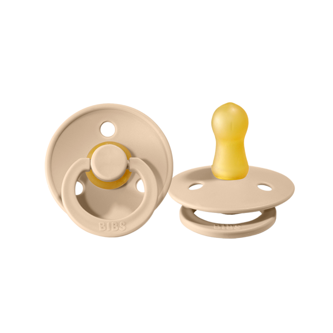 Bibs Denmark Dummies Colour  2pk Round Latex  (size 1)