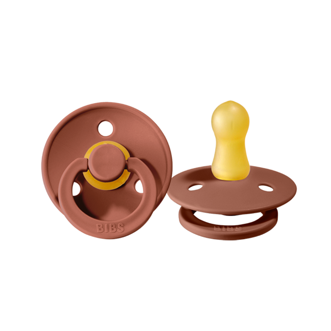 Bibs Denmark Dummies Colour  2pk Round Latex  (size 1)