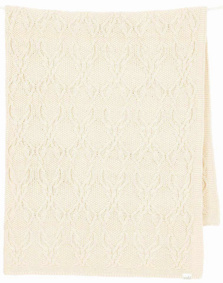 Toshi Organic Bowie Blanket (feather)