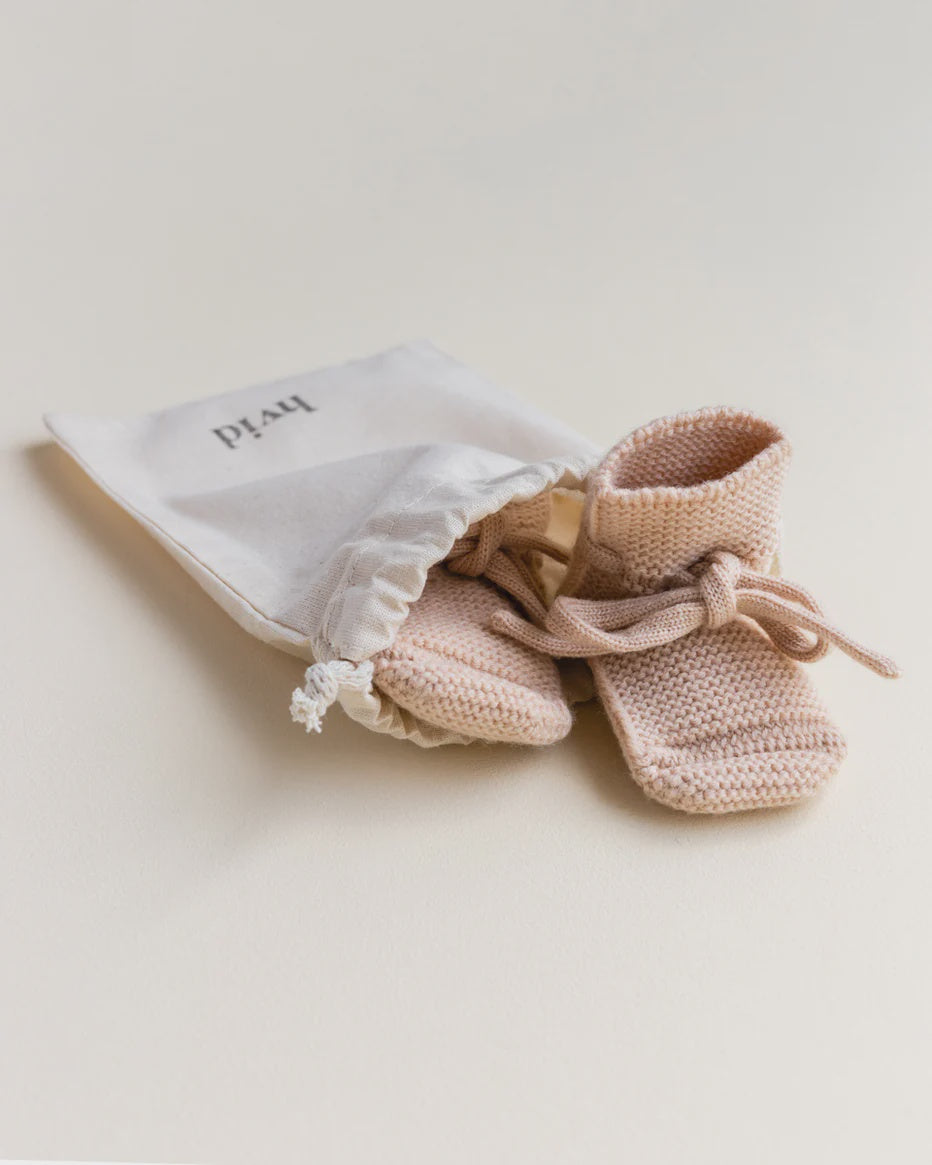 Hvid Merino Wool Booties (apricot)