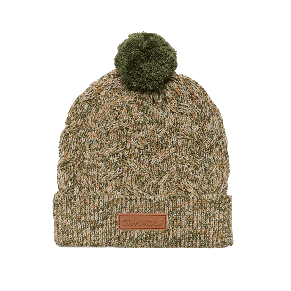 Crywolf Pom Pom Beanie (olive speckle)