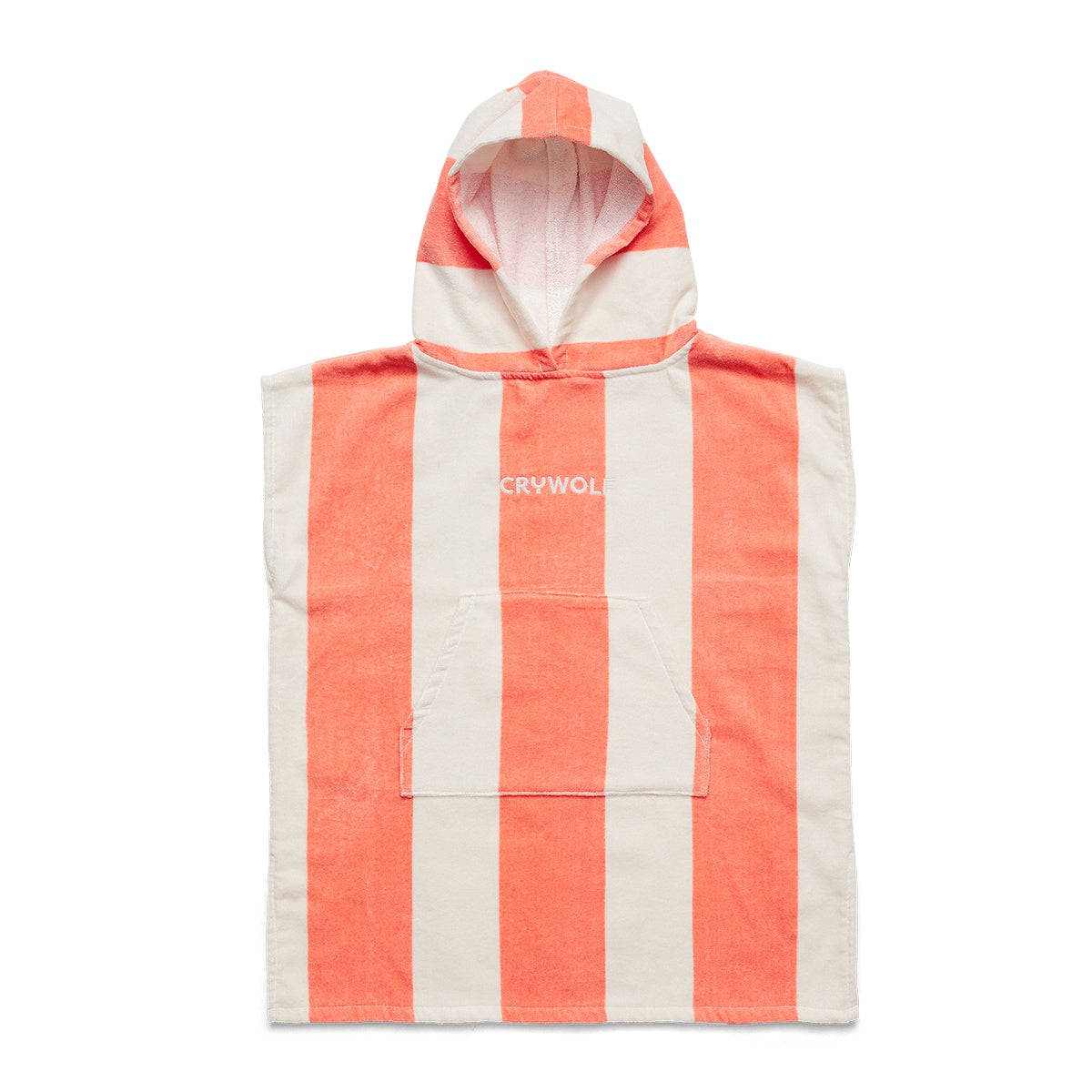 Crywolf Hooded Towel (coral stripe )