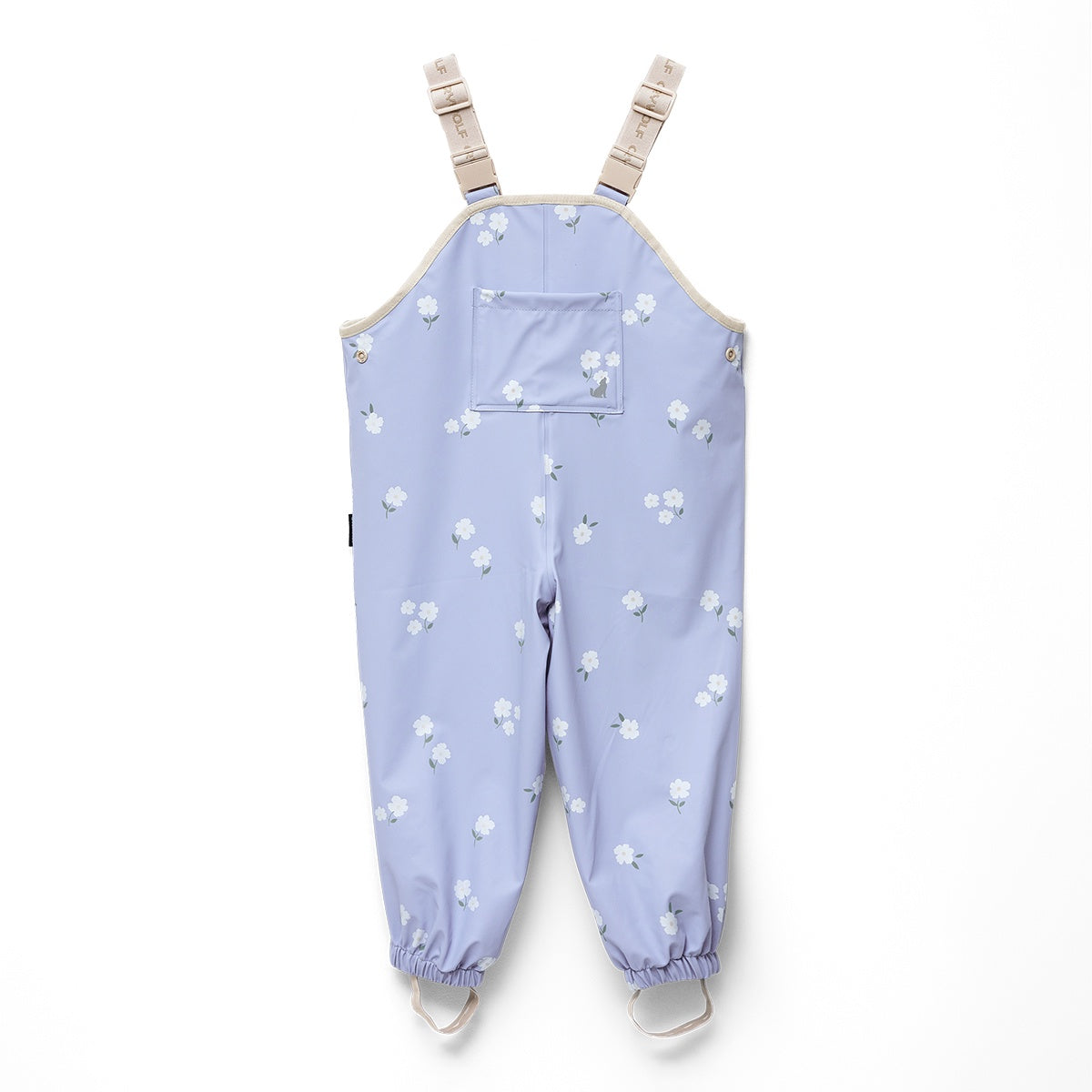 Crywolf Rain Overalls (floral periwinkle)