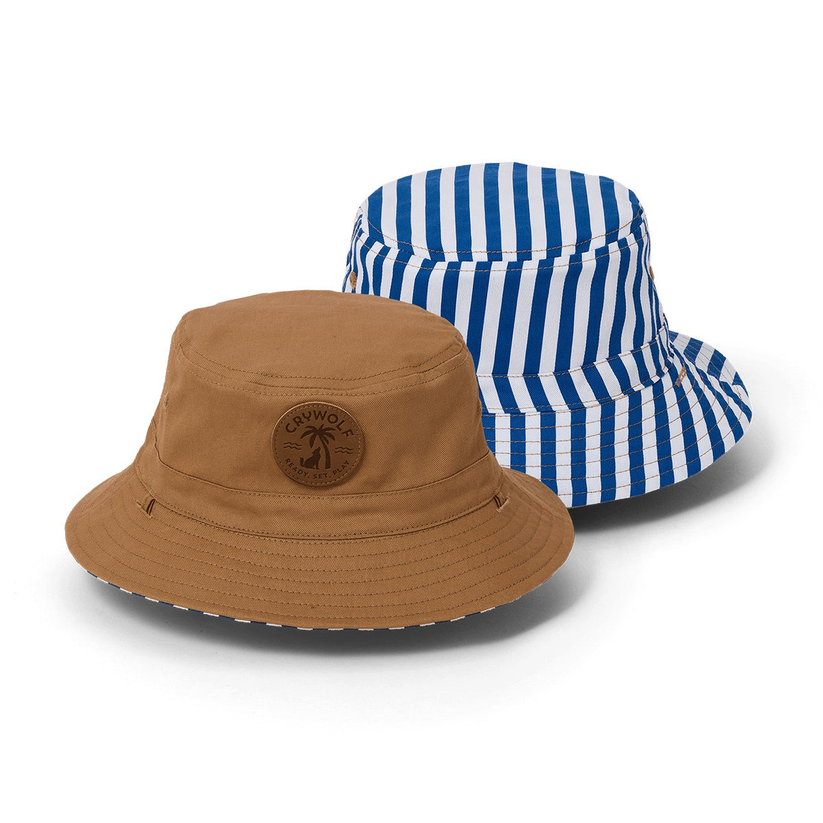 Crywolf Reversible Bucket Hat (deep sea stripe)