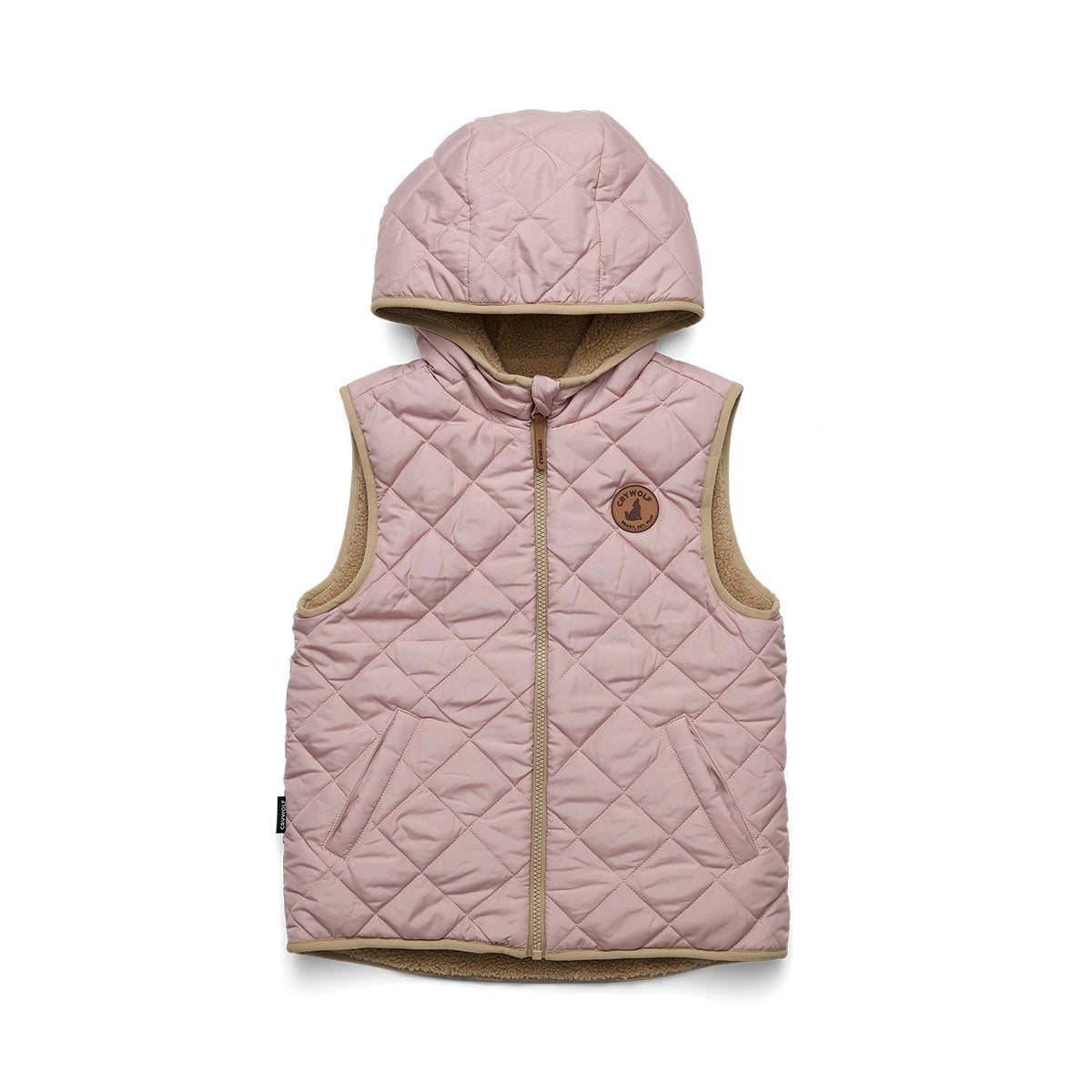 Crywolf Reversible Yeti Vest (blush/camel)