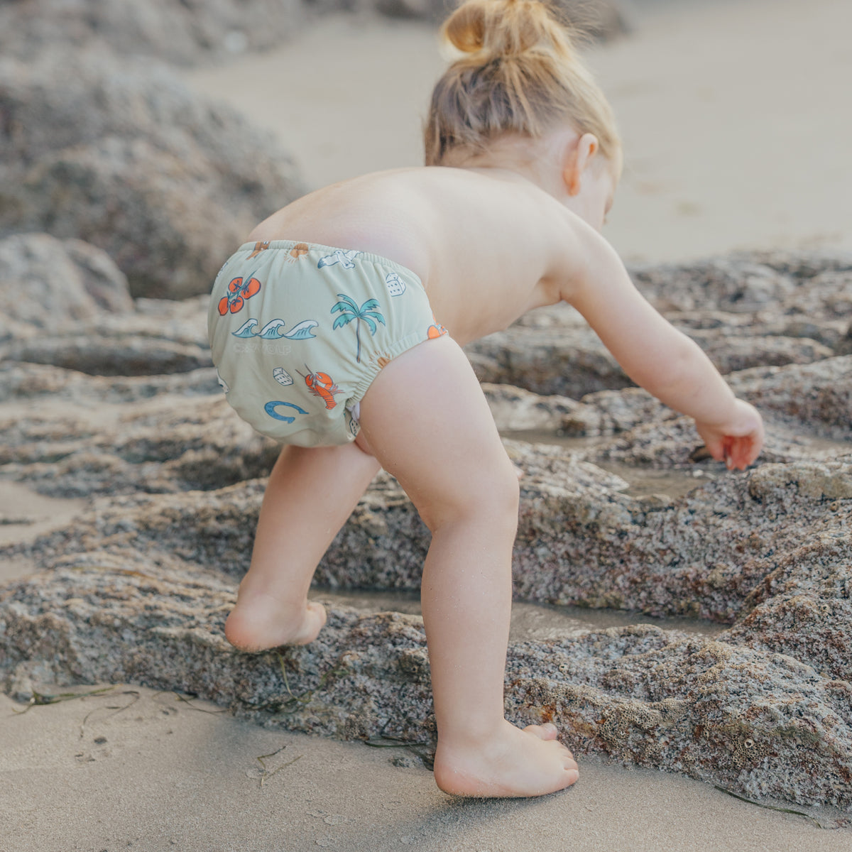 Crywolf Reusable Swim Nappy (lucky days sage)