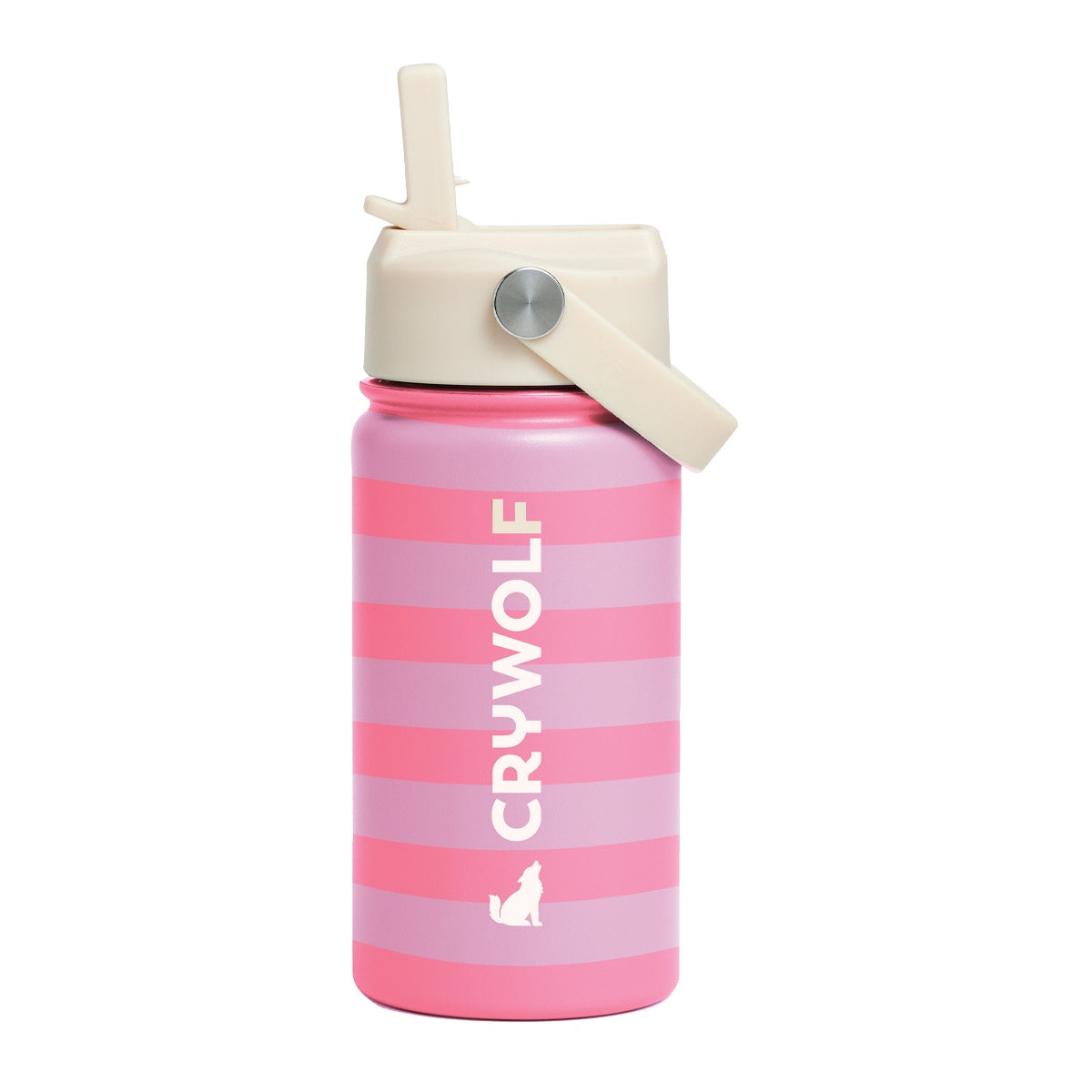 Crywolf Drink Bottle 360ml (flamingo stripe)