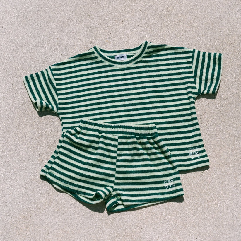 Bowi Stripe Ziggy Terry Set (mint)