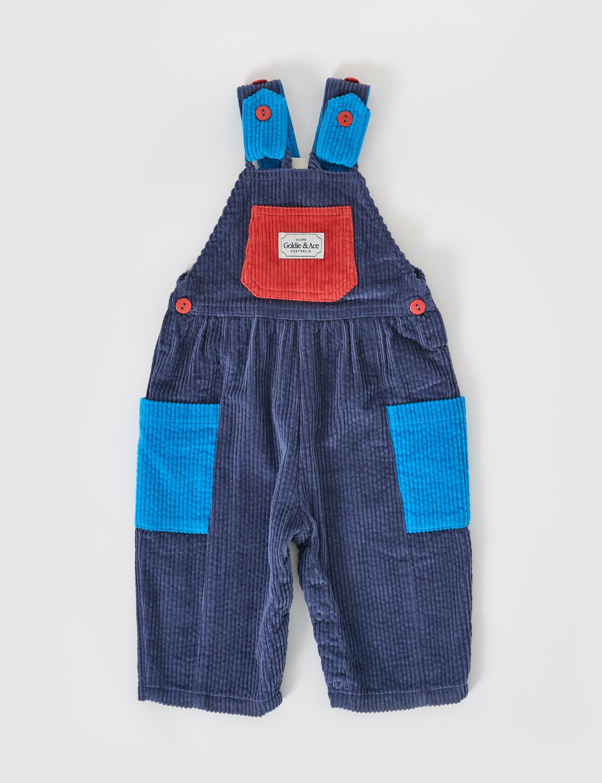 Goldie and Ace Sammy Cord Overalls (colour block)