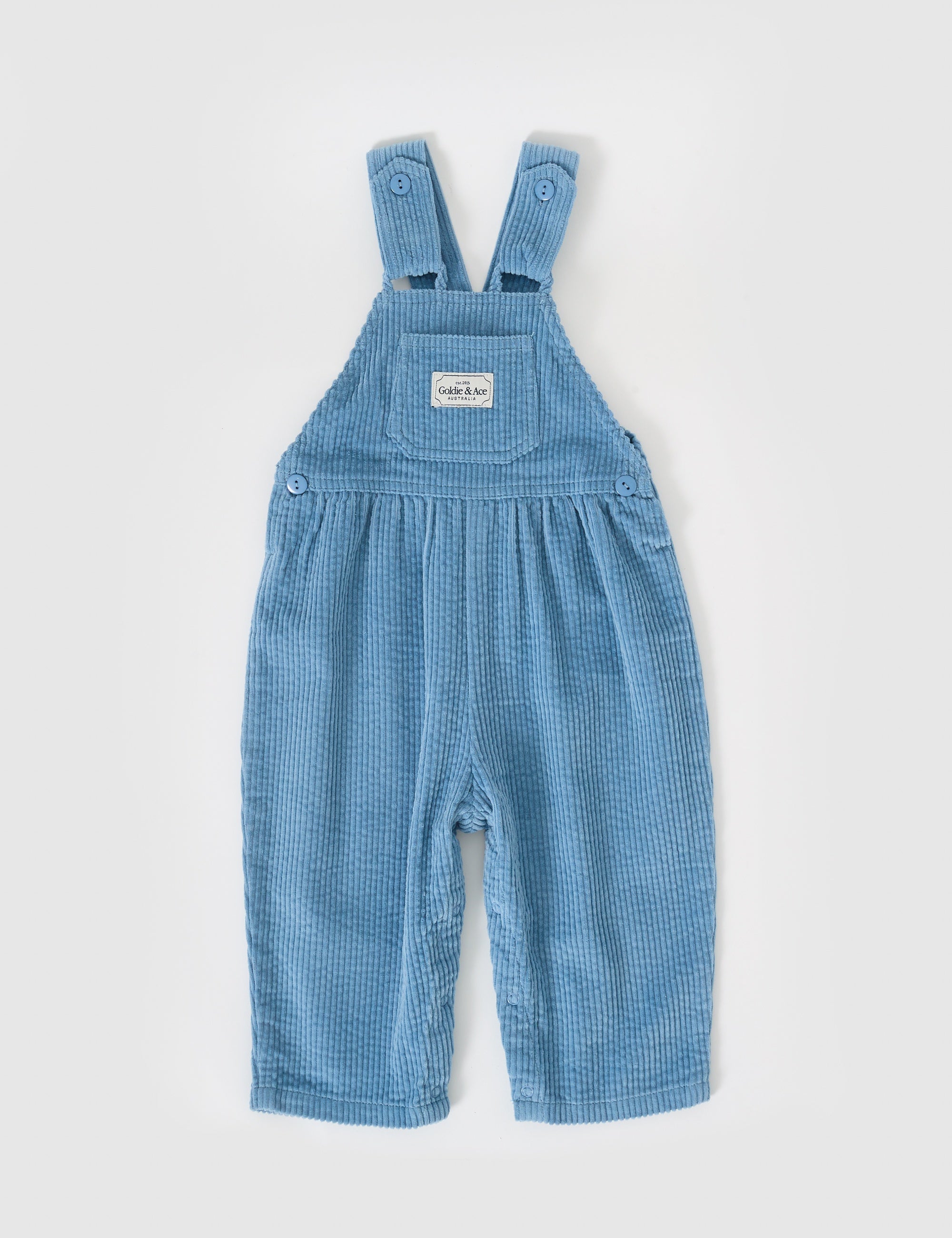 Goldie and Ace Sammy Cord Overalls (duck egg)