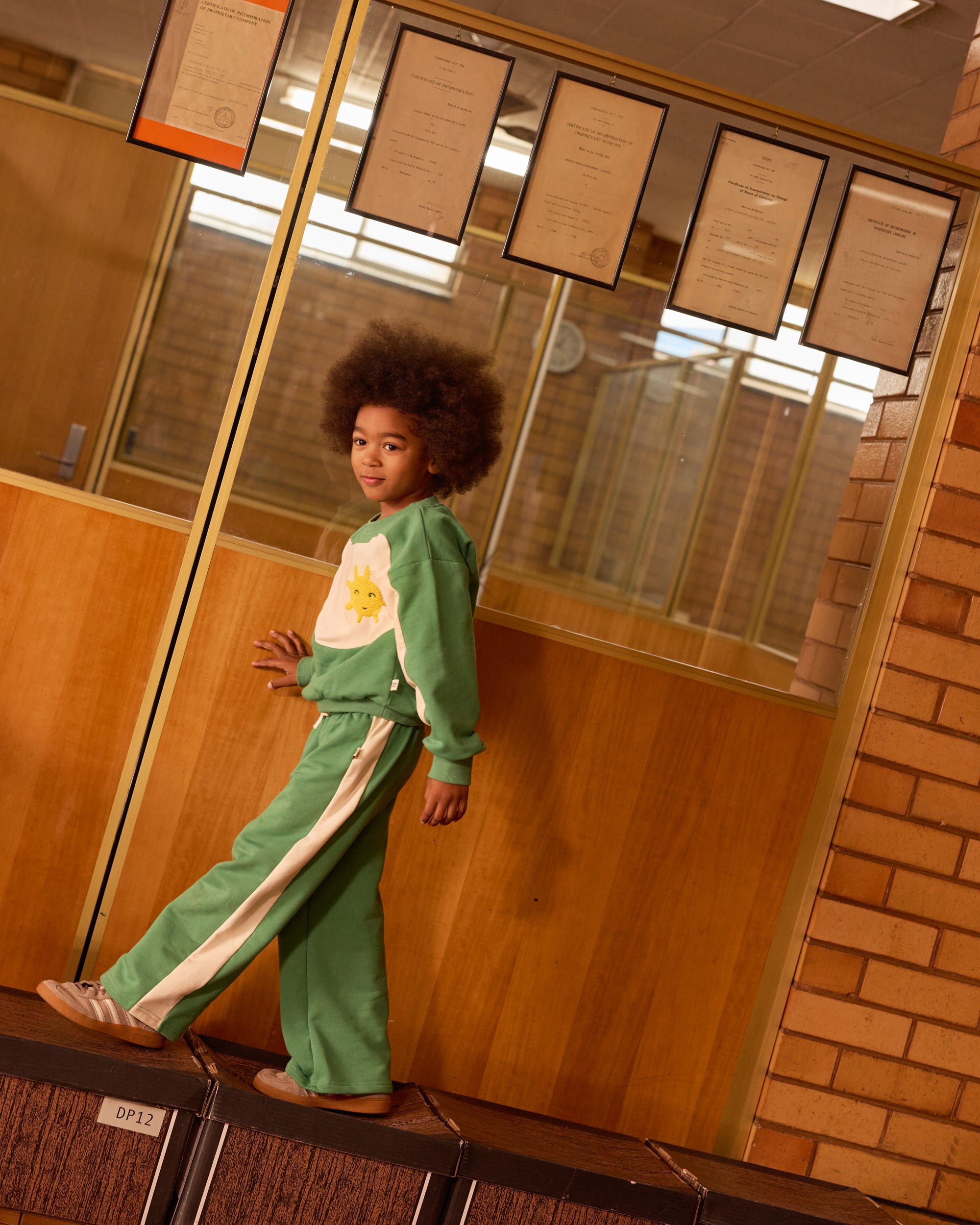 Goldie and Ace Arlo Wide Leg pant (fern/vanilla)