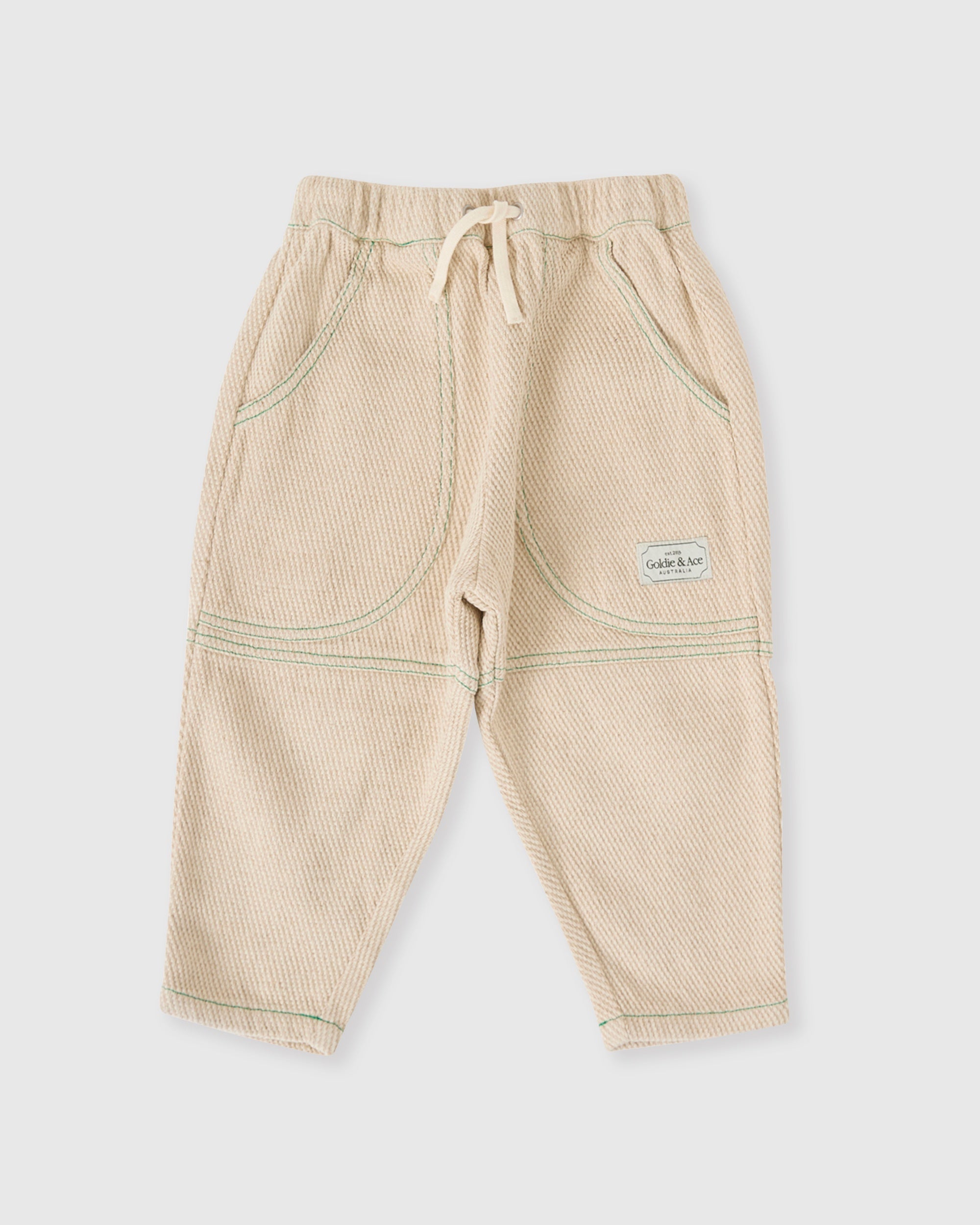 Goldie and Ace Drew Embroidered Pocket Pant (sand)