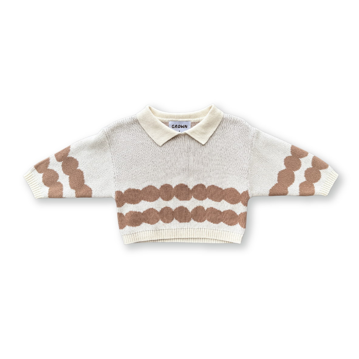 Grown Pebble Collar Pull Over (milk/clay)