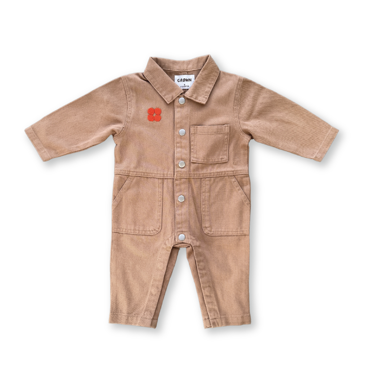 Grown Organic Denim Boilersuit (clay)
